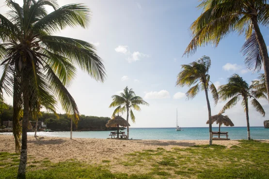 plage paradisiaque desservie par navette depuis saint françois