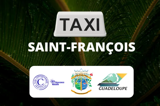 taxi saint françois lumineux avec signalétique officielle